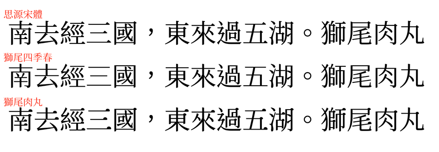 狮尾肉丸体字体效果预览